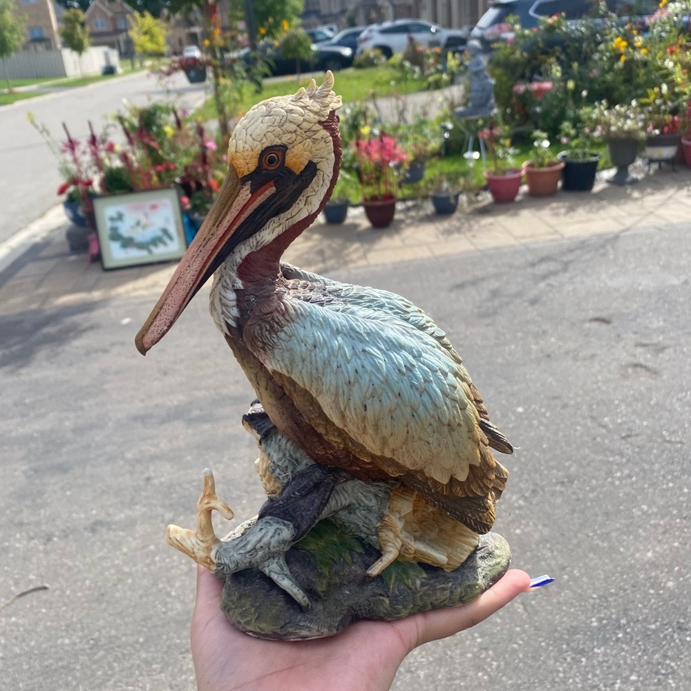 Vintage brown pelican by Andrea